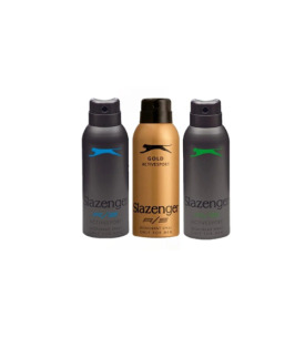 Slazenger Active Sport Gold Yeşil Mavi Deodorant 3x 150ml Set